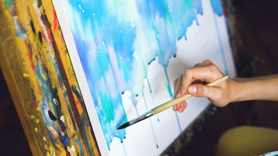 HPCF Autumn Painting Wellbeing Workshop with Blank Canvas 