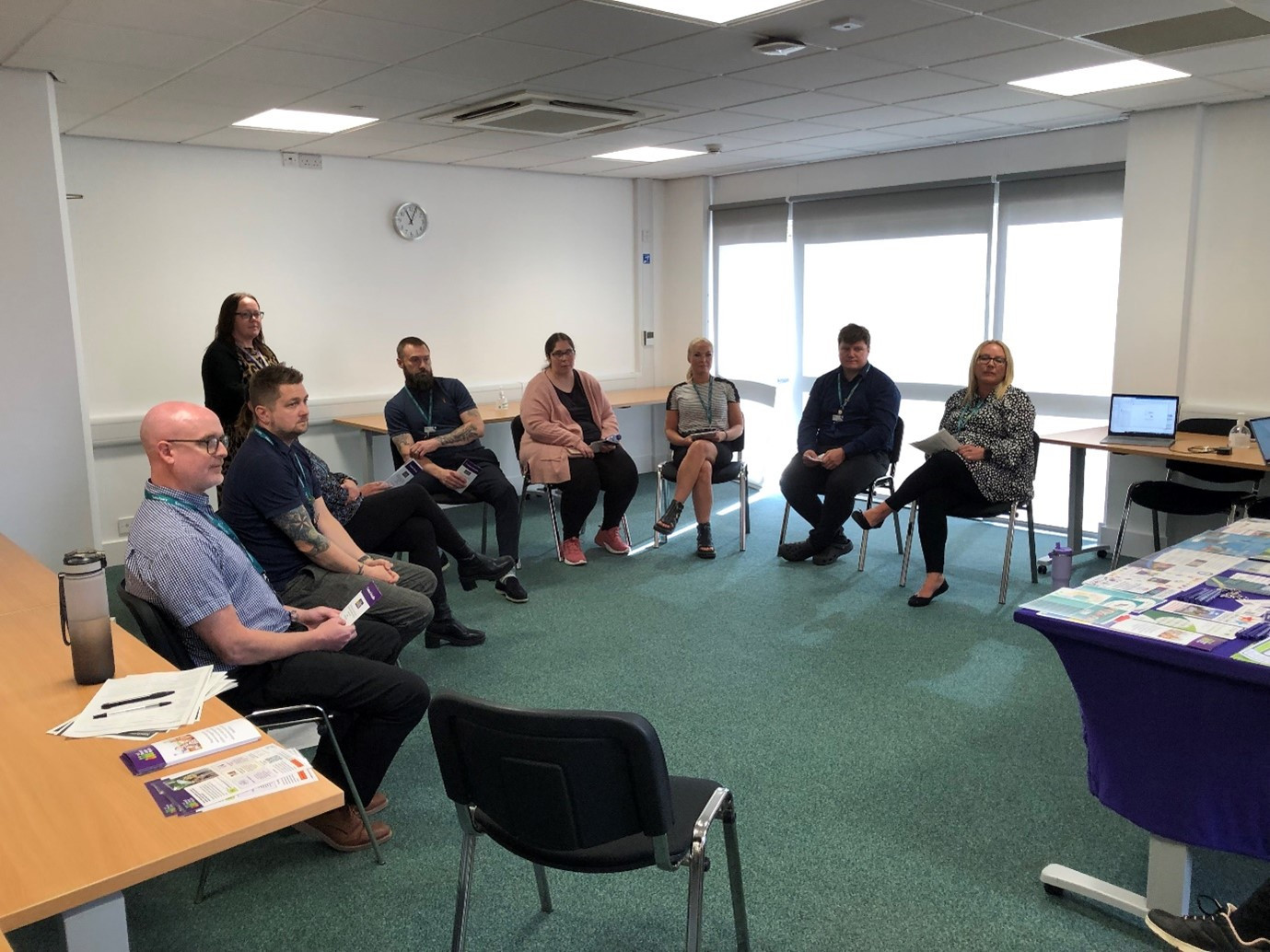 Staff and Parent Carer Forum Reps at Sanctuary housing coffee morning 